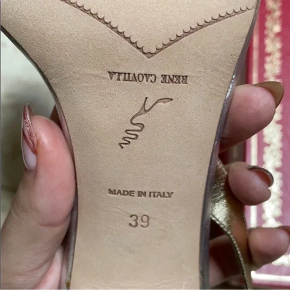 😍 Gorgeous dazzled Gold/Silver Rene Caovilla Sandals - Picture 7 of 16